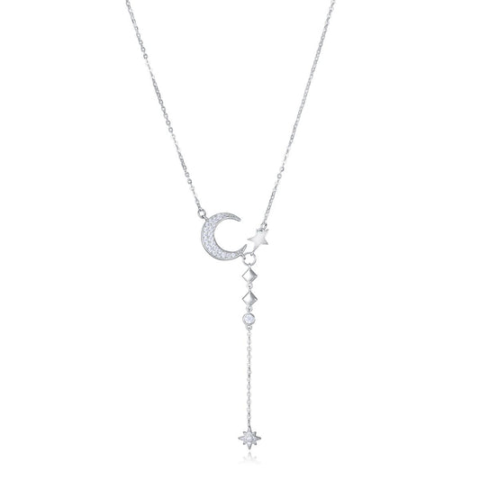 VICEROY JEWELS Mod. 13205C000-30 Silver 925° necklace with moon and star design, quartz analog, multifunction, water resistant 10 ATM.