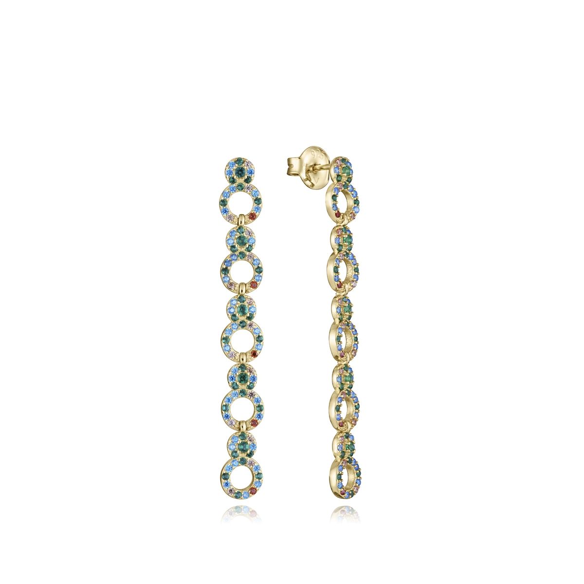 Elegant earrings from VICEROY JEWELS Mod. 15120E100-39, featuring silver 925° with blue accents, suitable for ladies, 10 ATM resistant.