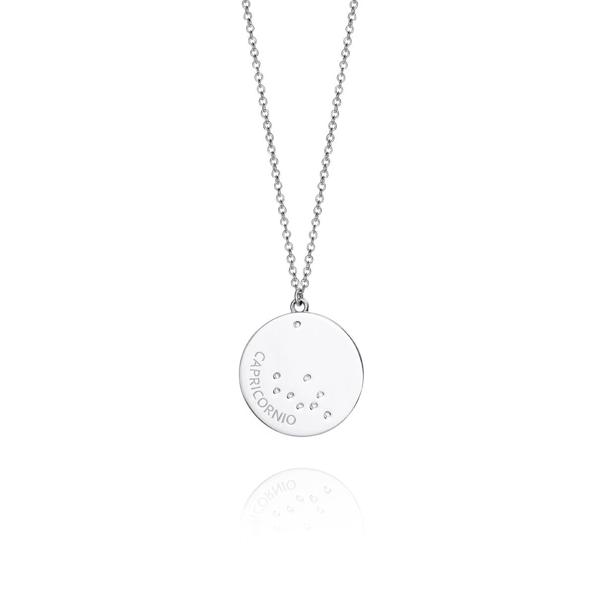 VICEROY JEWELS Mod. 61014C000-38C silver necklace with Capricorn pendant, quartz movement, 5 ATM water resistant, for ladies.