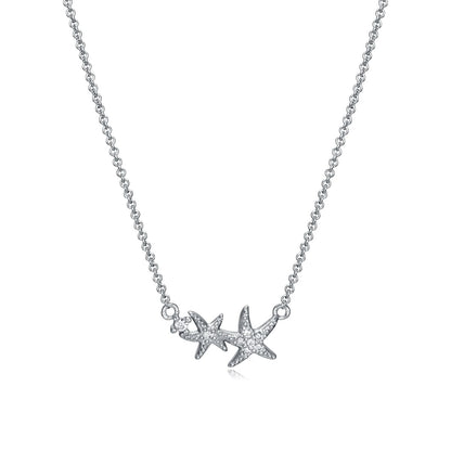 VICEROY JEWELS Mod. 61074C000-38 ladies' silver necklace with starfish design, quartz movement, official packaging included.