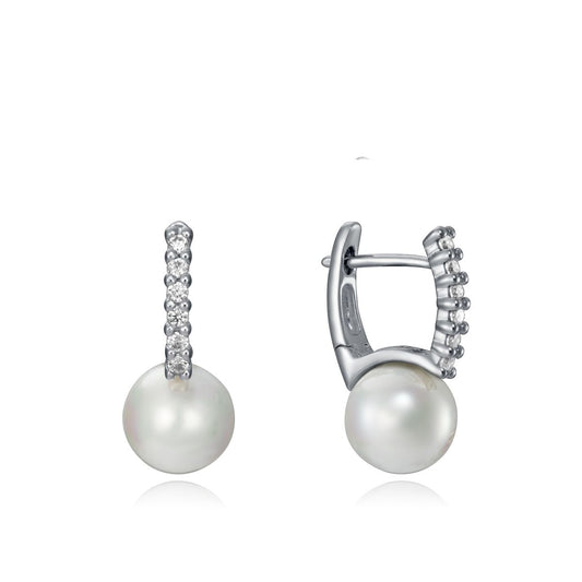 Elegant pearl and diamond earrings from VICEROY JEWELS Mod. 7136E000-68, crafted in silver 925°, with quartz analog movement. Ideal for ladies.