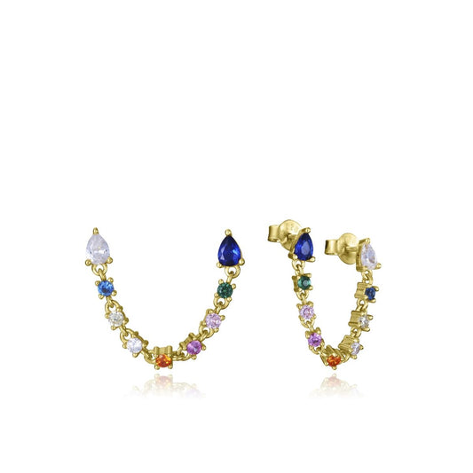 VICEROY JEWELS Mod. 9132E100-39 Ladies' multicolored gemstone earrings in 925° silver, quartz analog, water-resistant, official box included