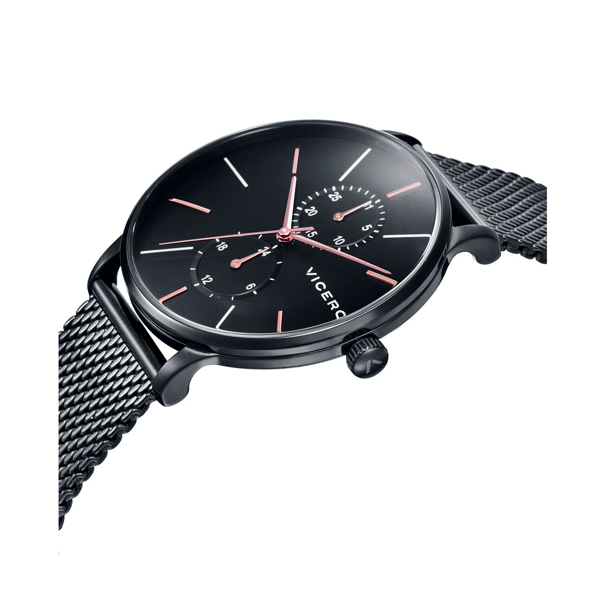 VICEROY Mod. BEAT Gent's Quartz Analog Wristwatch, 41mm Stainless Steel Case, Mineral Dial, 5 ATM Water Resistance, SS Bracelet.