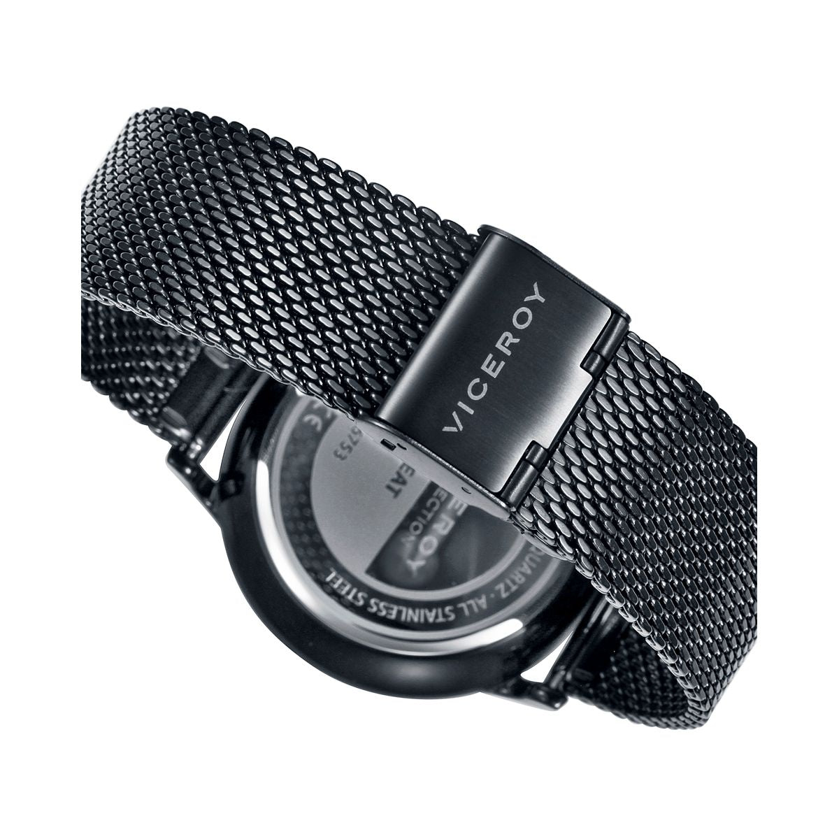 VICEROY Mod. BEAT wristwatch with stainless steel bracelet, back view showing clasp and case details.