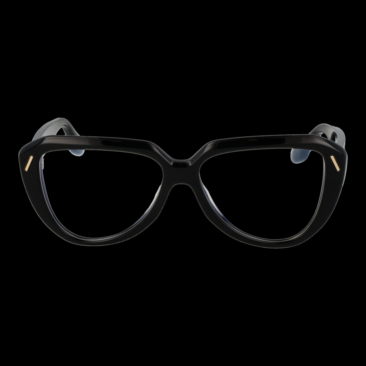 VICTORIA BECKHAM MOD. VB2635 55001 Lady eyewear with cat-eye black frame viewed from front.