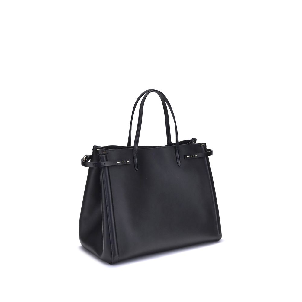Front view with bag zipped and handles upright.