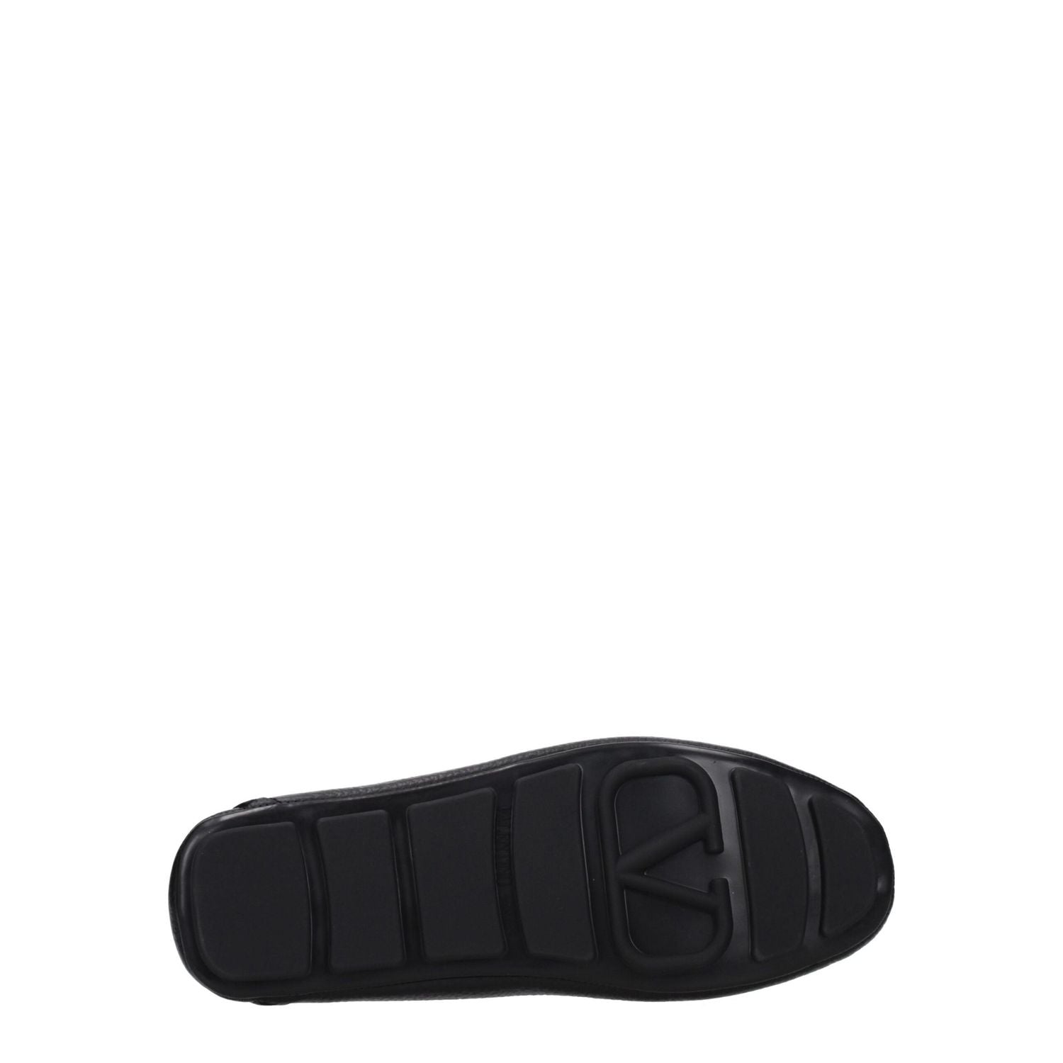 Valentino Garavani Black Leather Slip-On Loafers