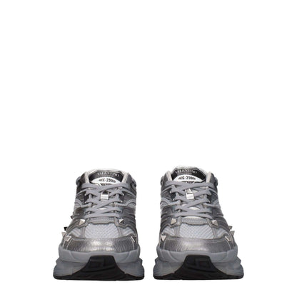 Valentino Garavani Gray Fabric Athletic Sneakers