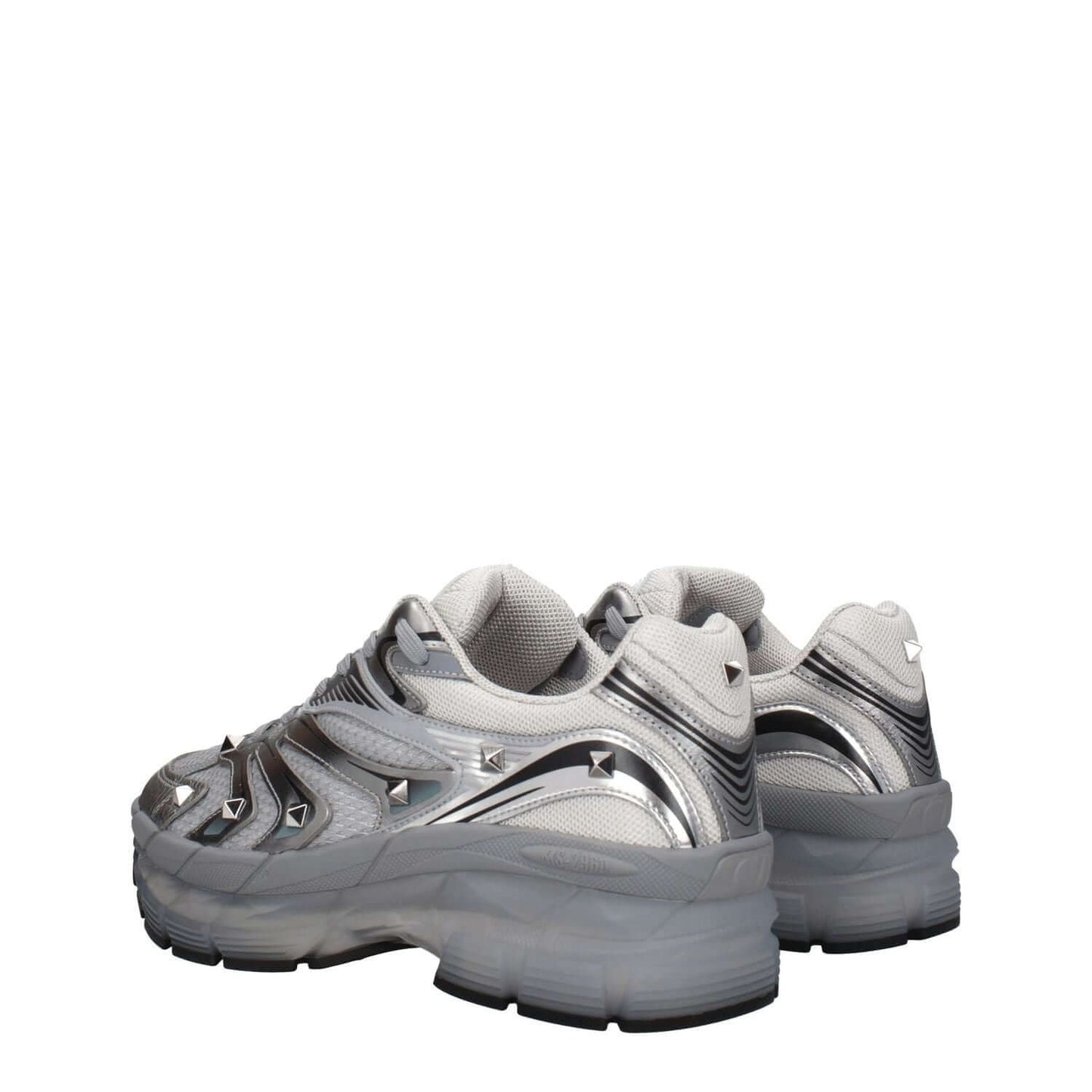 Valentino Garavani Gray Fabric Athletic Sneakers