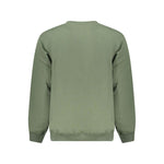 Vans Green Cotton Men Sweater, back view showcasing classic crew neck, long sleeves, perfect for casual wear.