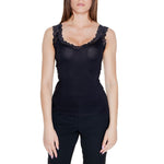 Vero Moda Black Viscose Tank Top - Women's Spring/Summer Collection, 95% Viscose, 5% Elastene