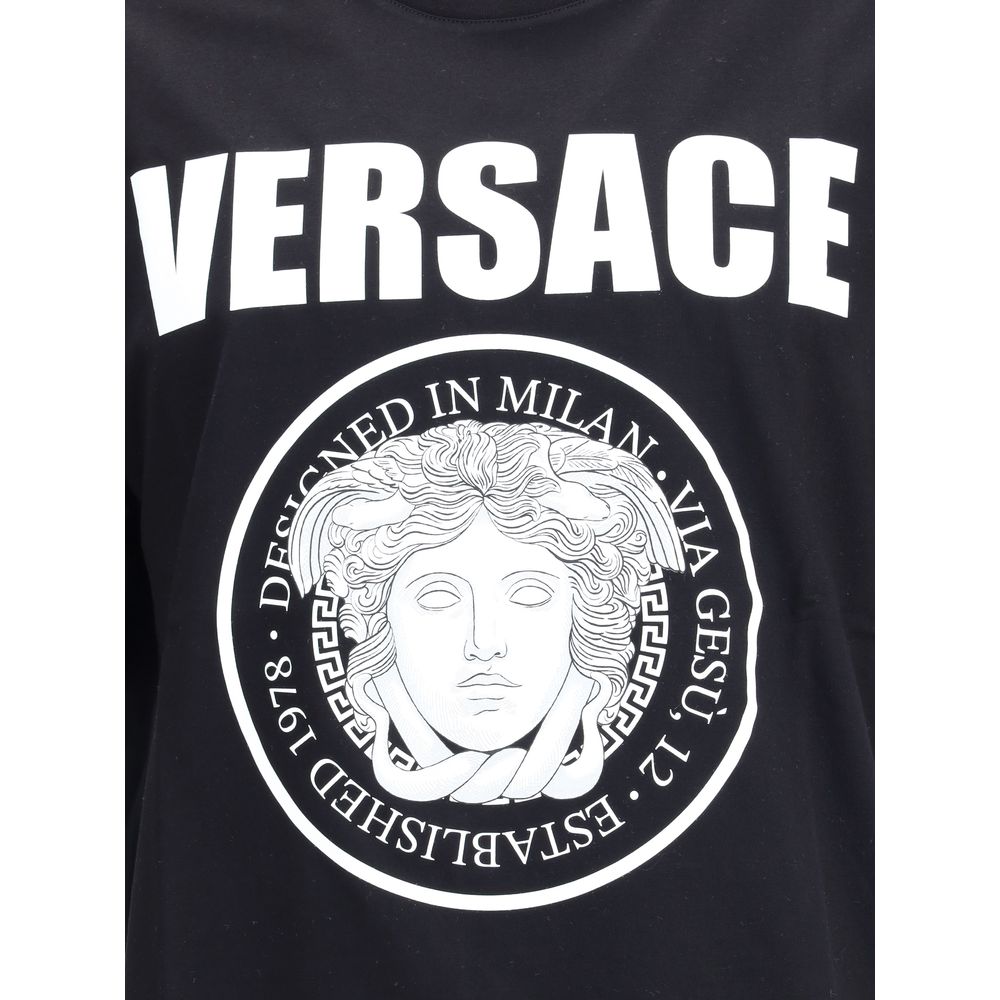 Versace Black Cotton T-Shirt