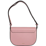 Versace Pink Grainy Calf Leather Logo Crossbody Shoulder Bag Versace Rosy Brown