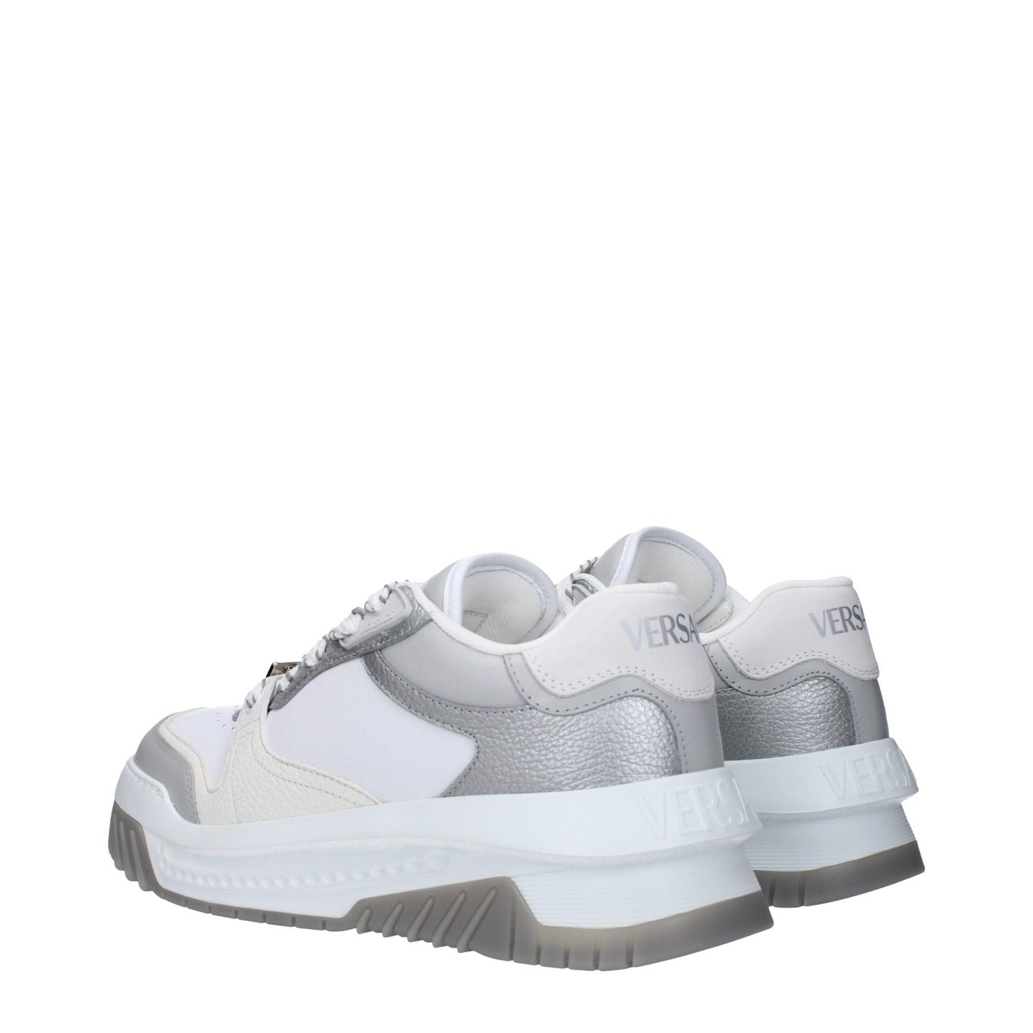 Versace White Leather Chunky Sneakers