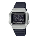 CASIO TIMELESS COLLECTION Mod. SPORT ILLUMINATOR WR 50M. ALARM. CHRONOGRAPH - SILVER - METAL SERIE wristwatch with resin strap