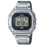 CASIO TIMELESS COLLECTION Mod. SPORT ILLUMINATOR WR 50M. ALARM. CHRONOGRAPH - SILVER - METAL SERIE wristwatch with digital display.