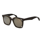 Yohji Yamamoto Brown Unisex Sunglass, mirrored lenses, full-rim browline design, 100% UVA & UVB protection.