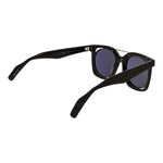 Yohji Yamamoto Brown Unisex Sunglass with mirrored grey lenses, brown monel frame, full-rim browline style, and 100% UVA & UVB protection.