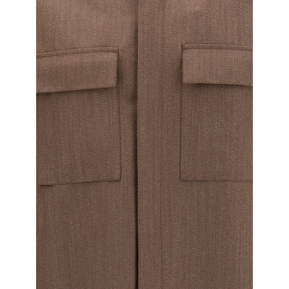 ZEGNA Brown Wool Coat ZEGNA