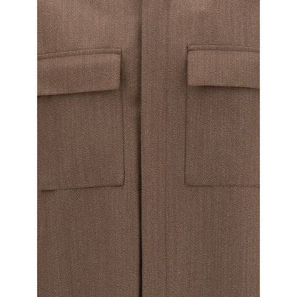 ZEGNA Brown Wool Coat ZEGNA