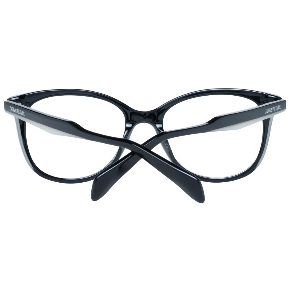Zadig & Voltaire Black Plastic Glasses (Frames) for women in full-rim cat eye style with demo lenses and branded case.