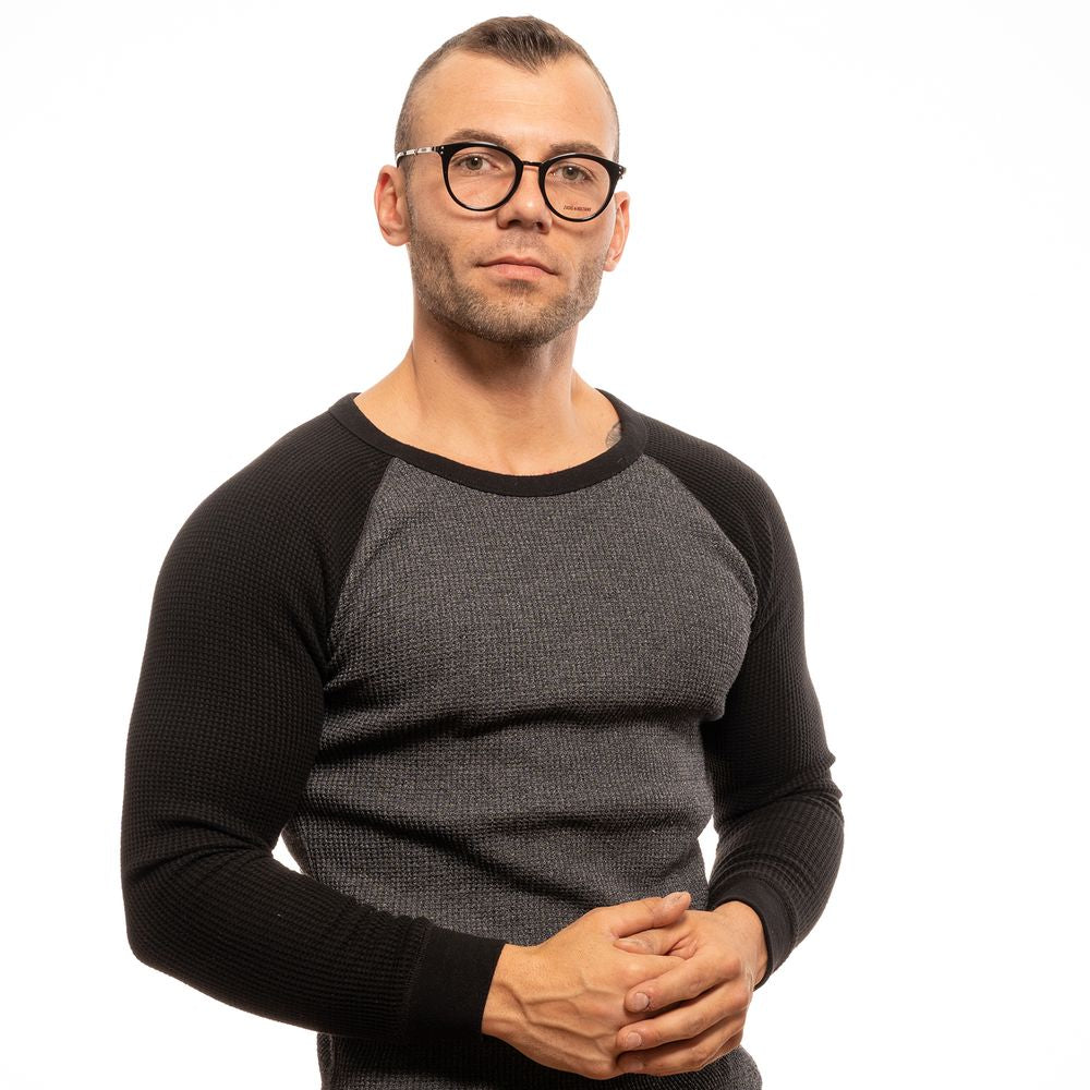 Model wearing Zadig & Voltaire Chic Round Full-Rim Unisex Designer Glasses