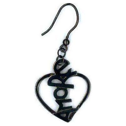 AMBROSINI JEWELS - ORECCHINI ARGENTO 925° cuore finitura brunita lucida